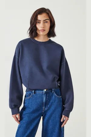 Hush Puppies Womens Blair Dart Detail Relaxed 100% Cotton Sweatshirt