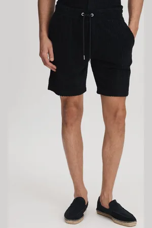Reiss Mens Navy Vulcan Towelling Drawstring Shorts