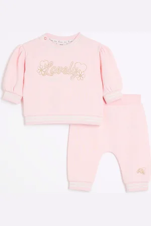 River Island Girls Baby Girls 100% Cotton Lovely Sweat Set