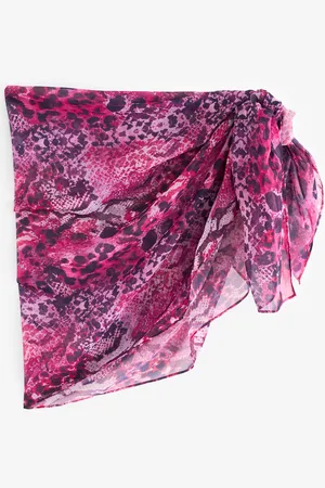 Myleene Klass Womens Mini Length Sarong Beach Skirt Cover-Up