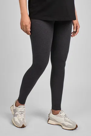 JoJo Maman Bébé Womens Charcoal Cotton Rich Maternity Leggings