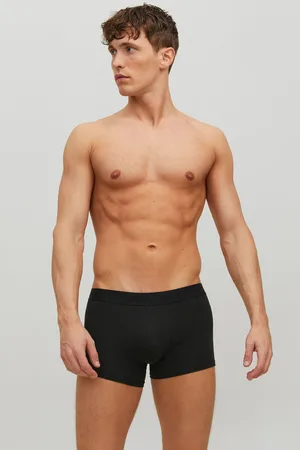 JACK & JONES Mens Dark Logo 100% Cotton Boxers 3 Pack