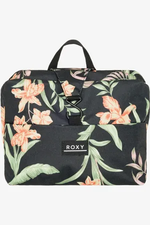 Roxy Black Tropical Print Cute Plane Logo Hanging Bag One
