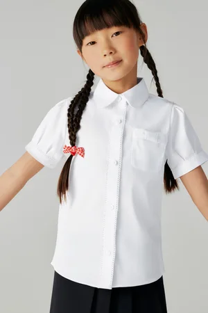 Clarks Girls Girls Bow Short Sleeve Shirt