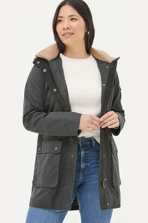 Fat Face Womens FatFace Cheshire Washed Longline Coat