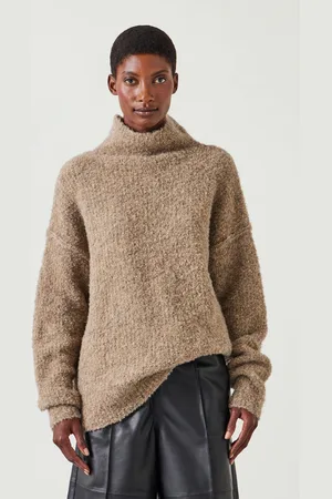Hush Puppies Womens Bailey Relaxed Boucle Funnel Jumper