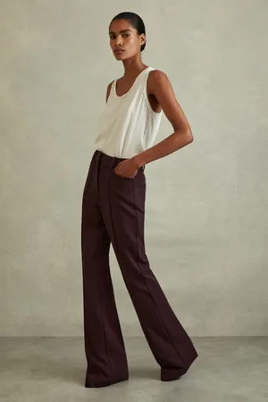 Reiss Womens Berry Gabi Flared Suit Trousers