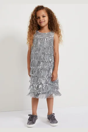 Phase Eight Girls Lulu Fringe Sequin Dress