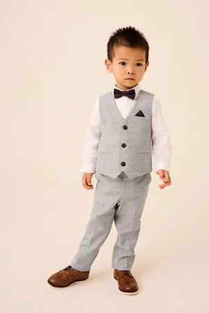 Next Boys Heritage Waistcoat, Shirt, Trousers & Bow Tie Set (3mths-9yrs)