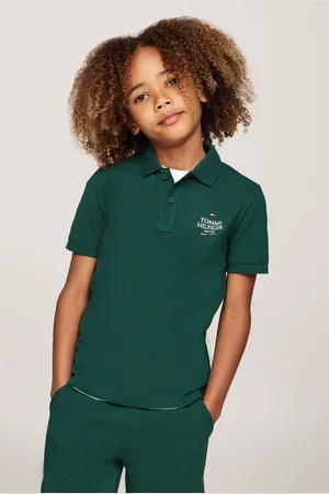 Tommy Hilfiger Boys Regular Fit Logo Short Sleeved 100% Cotton Polo Shirt