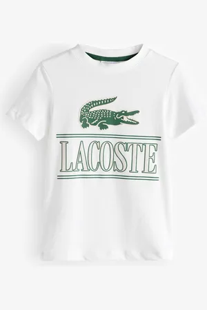 Lacoste Boys Childrens Large Croc Graphic Logo T-Shirt