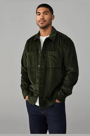 Next Mens Corduroy Twin Pocket 100% Cotton Shacket Overshirt