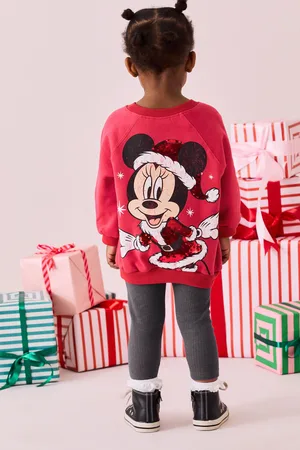 Disney Girls Minnie Mouse Christmas Leggings Set (3mths-7yrs)