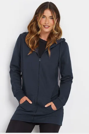 Long Tall Sally Womens Long Line Zip Hoodie
