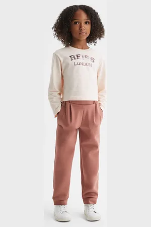 Reiss Girls Mink Seren 9-13 yrs High Rise Elasticated Jersey Trousers