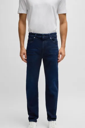HUGO BOSS Mens Regular-Fit Maine Jeans In Cashmere-Touch Denim