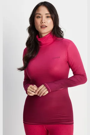 Tog 24 Coral Pink Snowdon Thermal Zip Neck T-Shirt AU 14