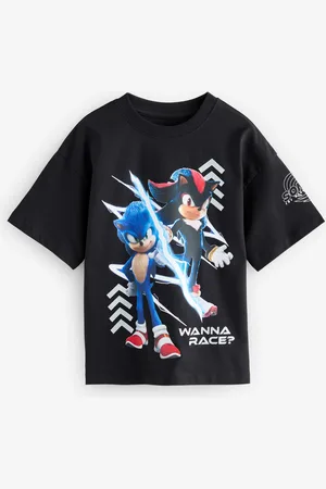Sonic The Hedgehog Boys The Hedgehog 3 Official Movie Graphic 100% Cotton T-Shirt (7-14yrs)