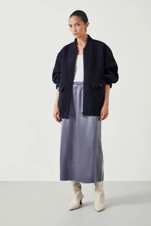 Hush Puppies Womens Aurora Satin Midi Skirt