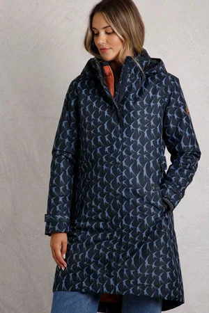 Weird Fish Womens Sena Recycled Printed Waterproof Coat