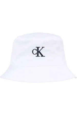 Calvin Klein Mens Monogram Embroidered Bucket Hat