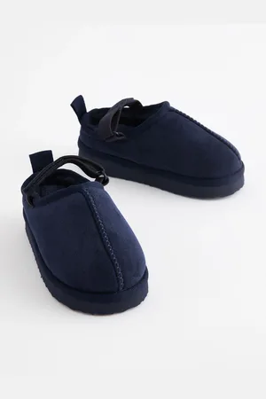 Next Boys Navy Cosy Slipper Mules