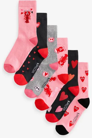 Wild Feet Womens Novelty Love Socks 6 Pack