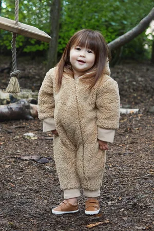 The Little Tailor Boys Quilted Reversible Sherpa Fleece Borg Cosy Baby Pramsuit