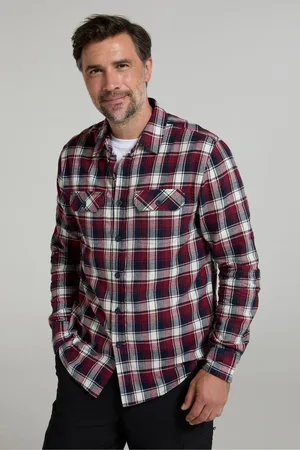 Mountain Warehouse Mens Mens Trace Flannel 100% Cotton Long Sleeve Shirt
