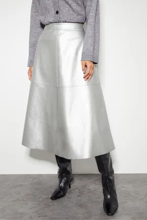 Monsoon Womens Pippa Faux Leather Skirt
