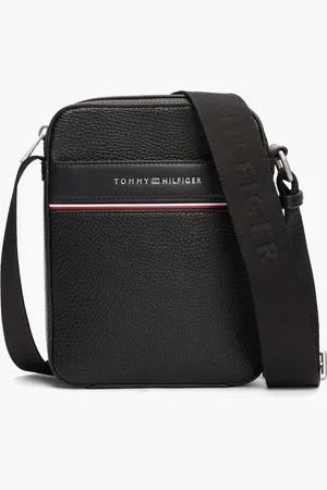 Tommy Hilfiger Mens Black Mini Reporter Bag
