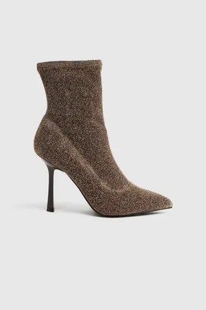 Reiss Bronze Jess Metallic Sock Boots AU 5 (EU 36)