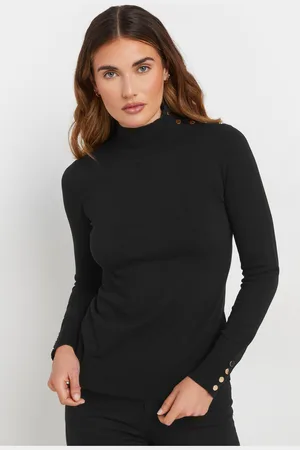 Long Tall Sally Womens Popper Neck Jumper