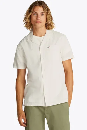 Tommy Hilfiger Linen Blend Short Sleeve Shirt L