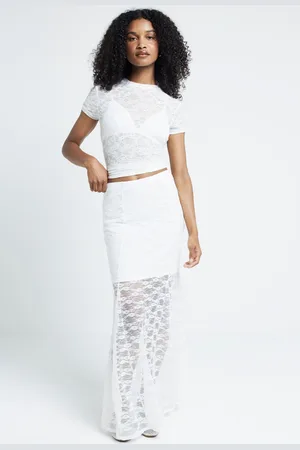River Island Womens Lace Maxi Skirt