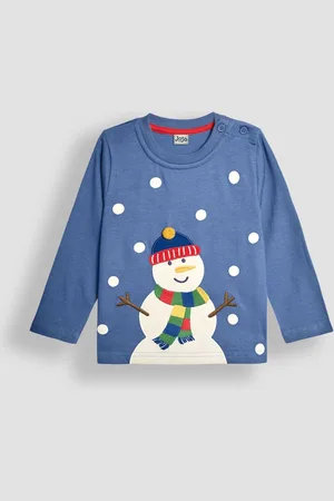 JoJo Maman Bébé Boys Snowman Top