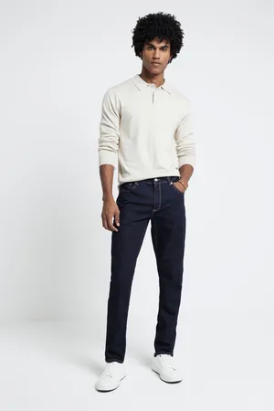 River Island Mens Slim Fit 100% Cotton Rinse Jeans