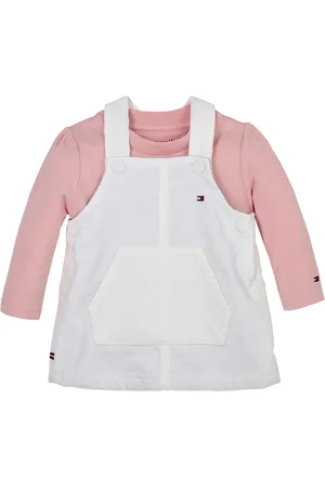 Tommy Hilfiger Girls Monotype Corduroy Dungaree Dress Set