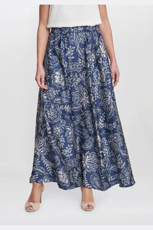 Gina Bacconi Womens Dakota Satin Elastic Waist Skirt