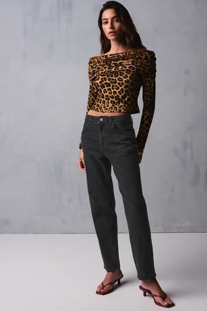 Next Womens Washed Mom Comfort Stretch Jeans