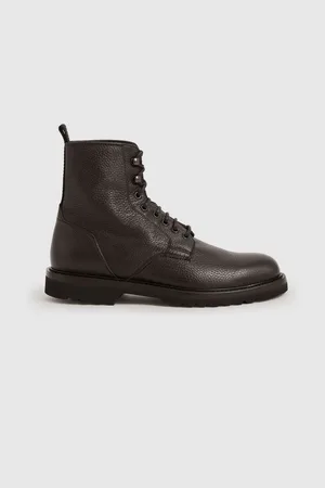 HARRYS LONDON Mens Deerskin Ankle Dark Boots