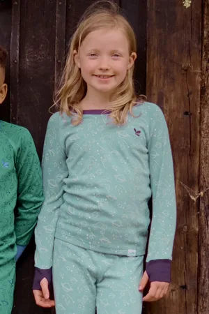 Muddy Puddles Boys Sage Sky Thermal Baselayer Top