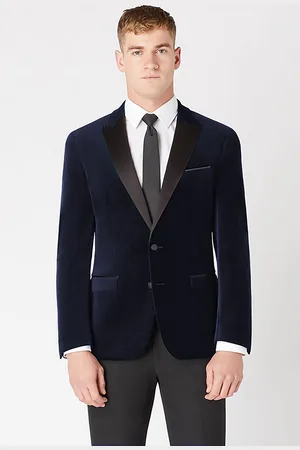 Remus Mens Slim Fit Velvet Jacket