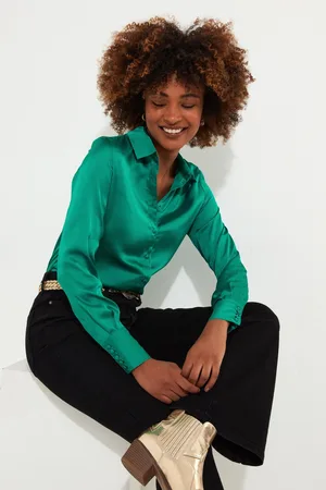 Joe Browns Womens Simple Satin Long Sleeve Blouse