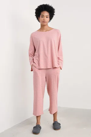 Seasalt Cornwall Pink Tree Shadow Jersey Pyjamas AU 10