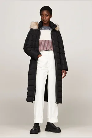 Tommy Hilfiger Womens Heritage Down Tyra Maxi Jacket With Faux Fur