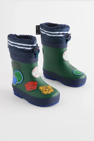 Next Boys Dark Thermal Thinsulate Lined Cuff Wellies