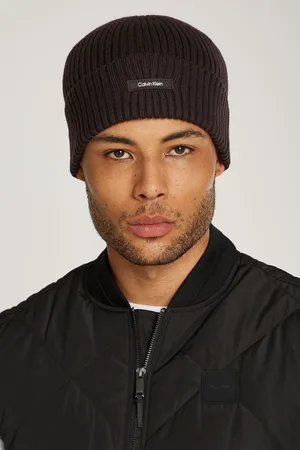 Calvin Klein Mens Classic Cotton Rib Beanie