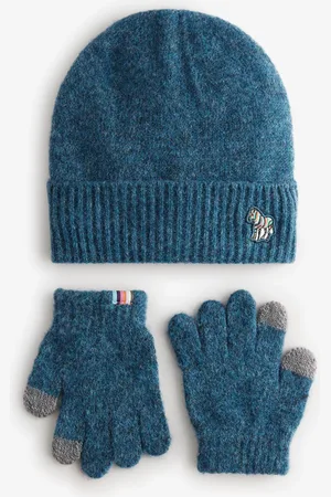 Paul Smith Boys Boys Zebra Logo Beanie And Gloves Set