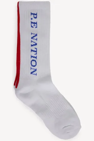 P.E Nation P. E Nation White Industry Crew Socks S-M
